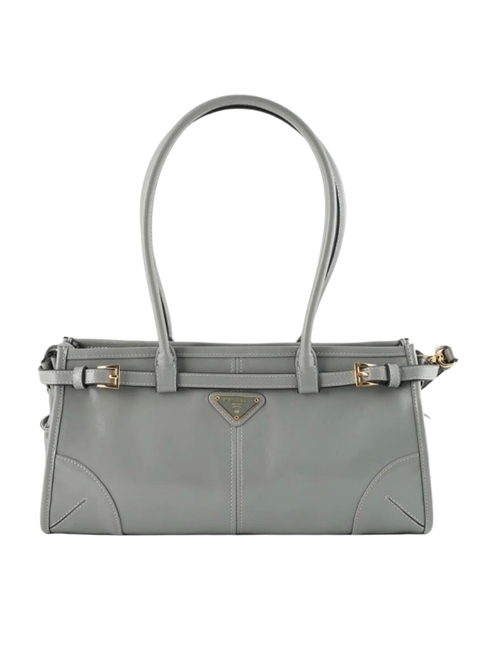Кожаная сумка среднего размера Prada